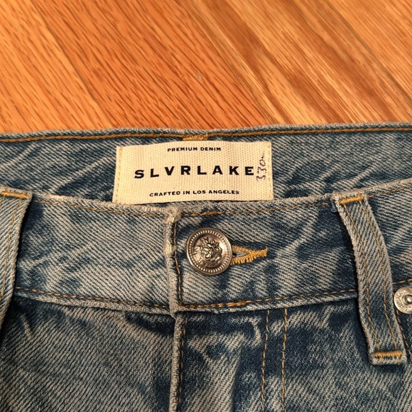 NWT SLVRLAKE London Jeans in Salt Flats Straight Leg Sz 30 - Picture 4 of 6